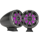 Kicker 46KMFC65 6-1/2 " tower speaker system for flat-surface installations (Black w/ Charcoal grilles)