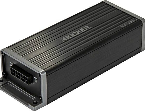 Kicker 47KEY200.4 Compact 4-channel car amplifier with automatic tuning DSP — 50 watts RMS x 4