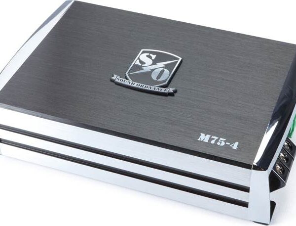 Sound Ordnance™ M75-4 Compact 4-channel car amplifier — 75 watts RMS x 4